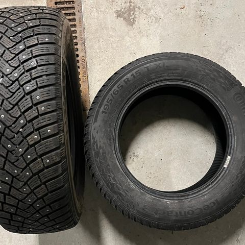 195/65 R15 Continental piggdekk 6mm mønsterdybde