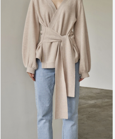 The Curated - Classic wrap cardigan - 100% cashmere / kasjmir - XS