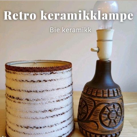 Retro bordlampe fra Bie Keramikk