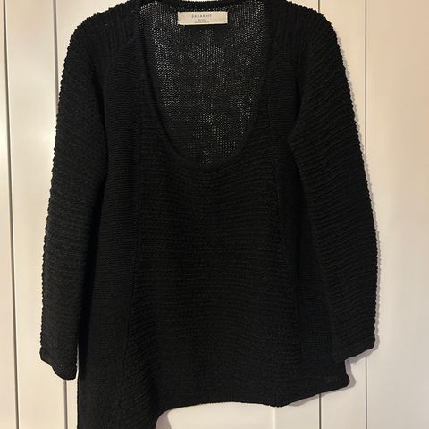 Zara Knit black ladies sweater, cotton. Medium.