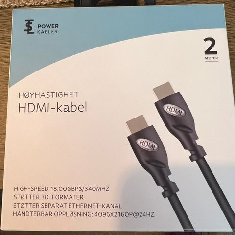 Høyhadtighet HDMI kabel 2m