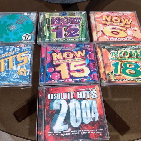 CD er, NOW, Absolute hits, dommerhits
