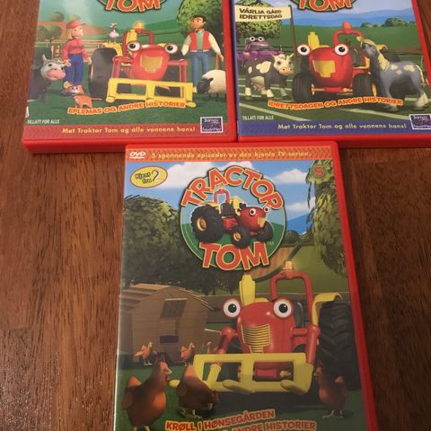 Tractor Tom DVD,30kr samlet