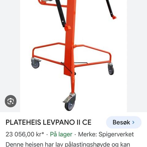 Levpano ll Gipsplateheis tiltbar