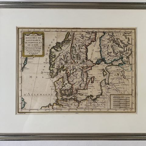 JEAN-BAPTISTE NOLIN - "Carte des royaumes de Danemarck de Norwege, et de Suede"