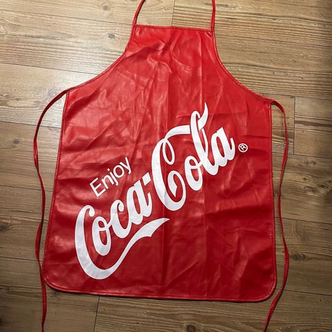 Coca-Cola forkle i pvc fra 1980-tallet (norsk produsert)