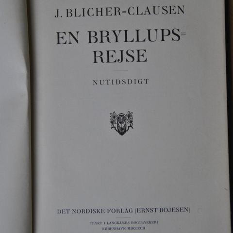 En bryllupsrejse: J Blicher-Clausen 1902