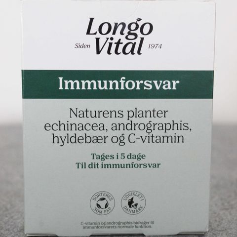 Longo Vital Immunforsvar -Echinacea hyllebær andrographis c-vitamin