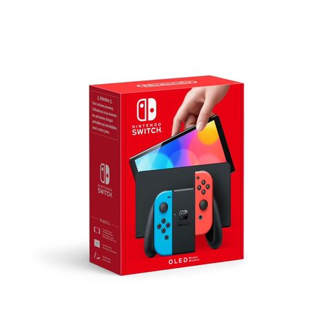 Nintendo Switch OLED 2021 64GB (neon) + spill/ ekstra kontrollere.