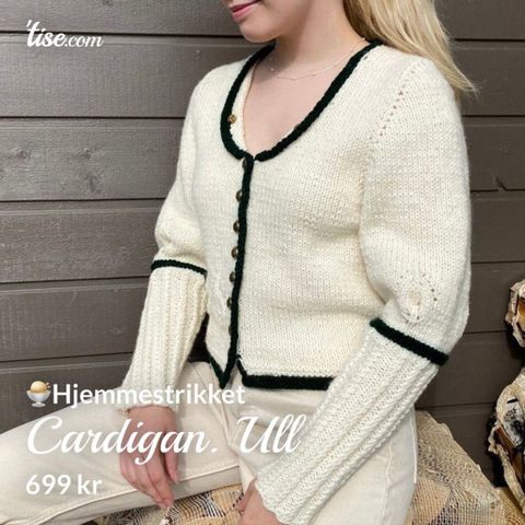 Nydelig vintage ullcardigan