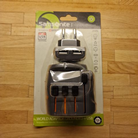 Reise adapter med usb porter fra Samsonite