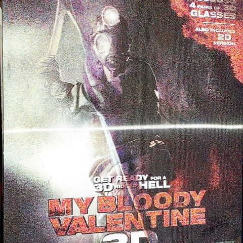 1 BLU RAY-1 DVD.MY BLOODY VALENTINE 3D M/ 3D BRILLER.