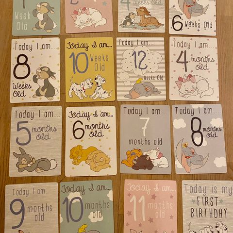 Disney baby Milestone Cards milepæl