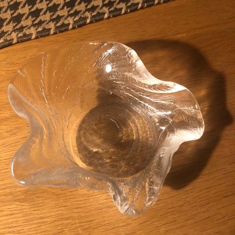 Glass te lys holder/skål