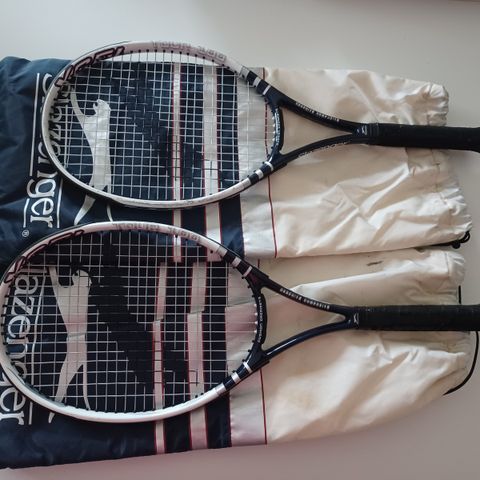 2stk Slazenger Phantom Classic Grafitt Tennis racketer m/bag