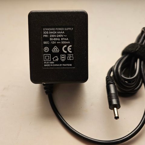 Strømforsyning 12V 500mA Model 3DS 04424 AAAA