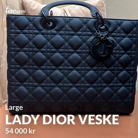 Large Lady Dior Veske