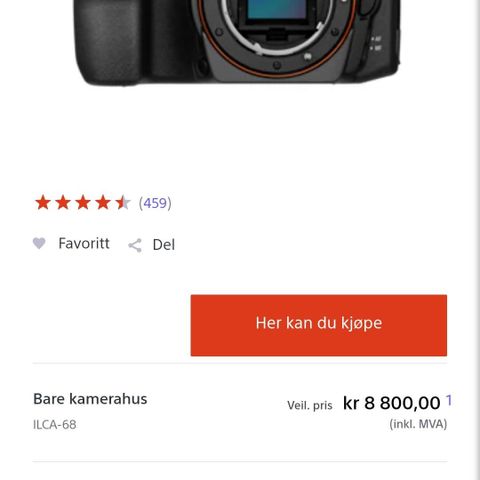 Veldig fint sony kamera