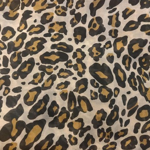 Skjerf i leopardmønster - 59 x 99 cm - retro - 50-talls