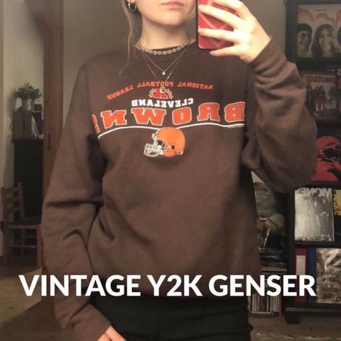 Brun vintage genser (str. S/M)