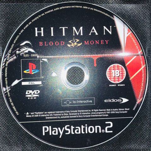Kun Disk 💿 Hitman Blood Money PS2 Playstation 2