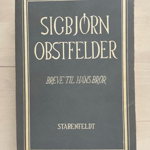 Sigbjørn Obstfelder «Breve til hans bror»