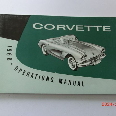 Corvette 1960 manual.