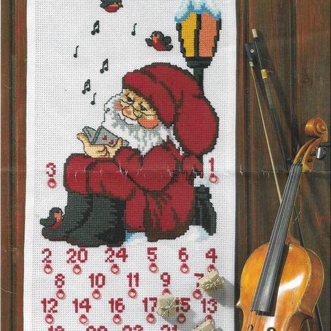 Broderi Mønster Julekalender Design no 34-1235