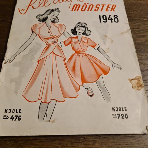 Gammelt mønsterblad fra 1948