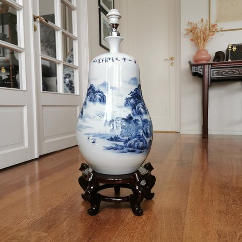 Kinesisk porselen gulv lampe