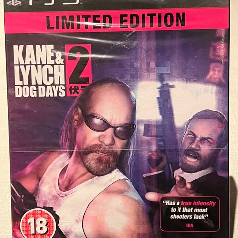 kane & lynch 2 dog days limited edition PS3