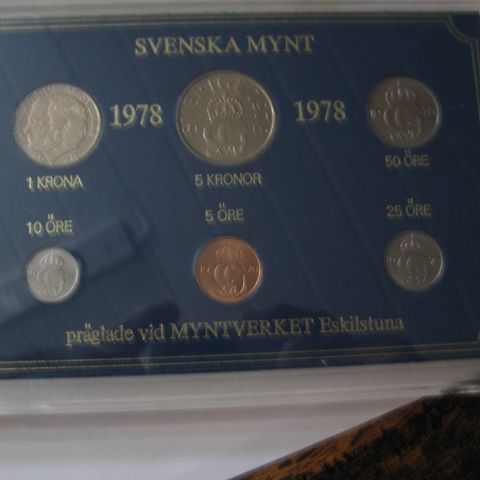 Myntsett Sverige 1978 topp kvalitet