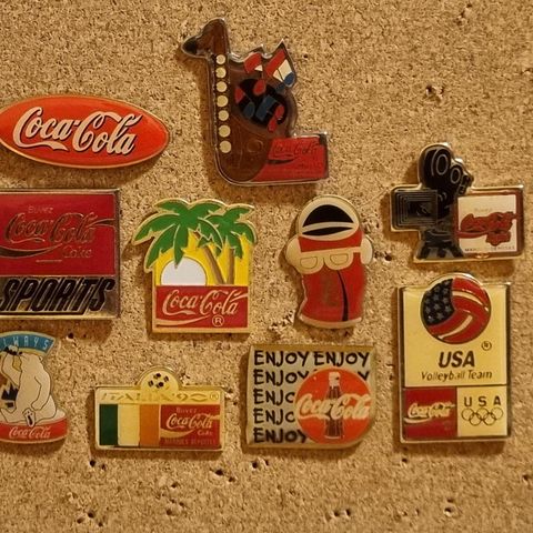 10 Stk. Coca-Cola pins