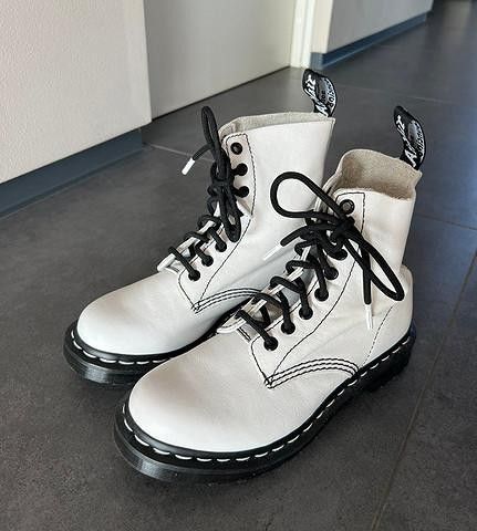 Dr Martens hvit boots 37 str. _ sko _ støvler _ støvletter