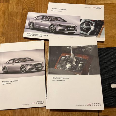 Audi a6 instruksjonsbøker 2014 modell Norsk