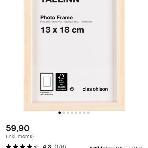 24 rammer fra Clas Ohlson