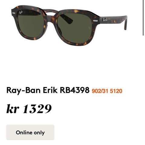 Ray-ban solbriller 4398 som nye!