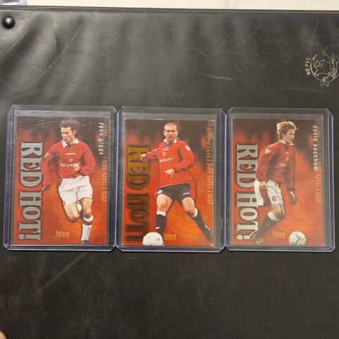 Manchester United Red Hot Giggs Beckham Cantona Futera 1997 nummerert