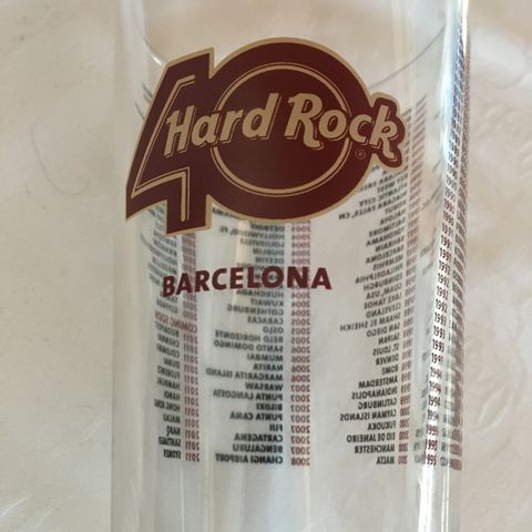 40 Hard Rock glass BARCELONA