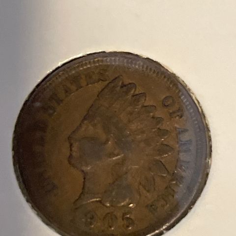 One cent 1905 USA selges