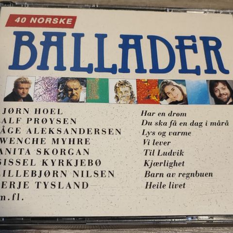 40 Norske Ballader CD (2CD) Anita Skorgan Terje Tysland Åge