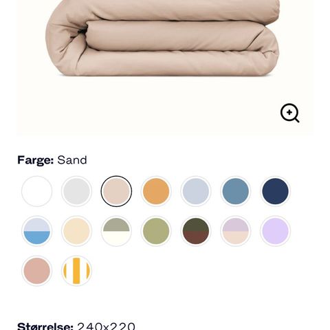 Myyk sengetøy i fargen sand 240x220