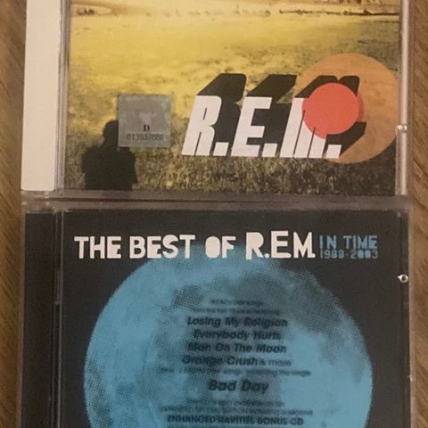 R.E.M. Cd plater selges samlet 100kr eller 60kr stk.