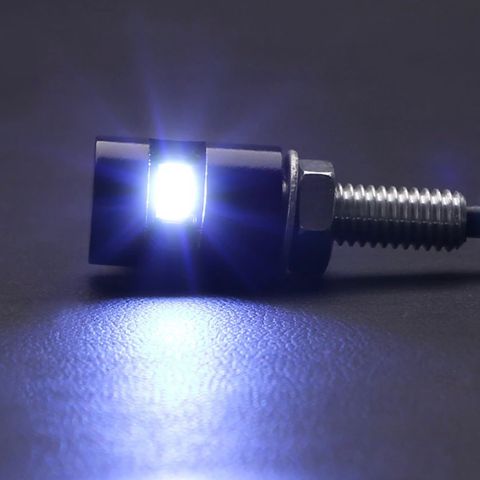 LED skiltlys med skiltskruer til MC / ATV (2 stk. for 60,-)