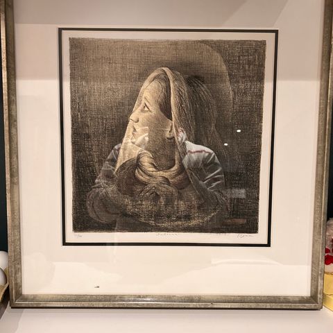 Bjørn Algrim litografi - Madonna 75/90 NY PRIS