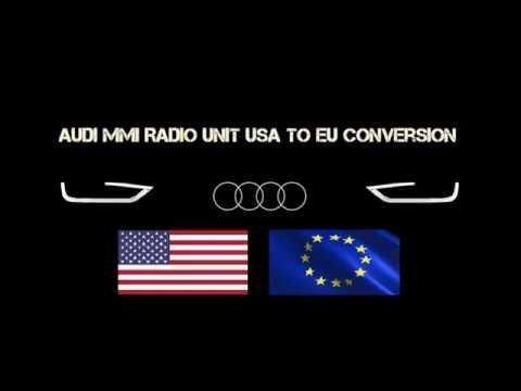 Audi infonteiment og radio programmering. USA til EU og Japan til EU