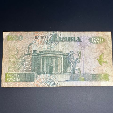 Zambia 20 Kwacha periode 1992-1995 (595 AD)