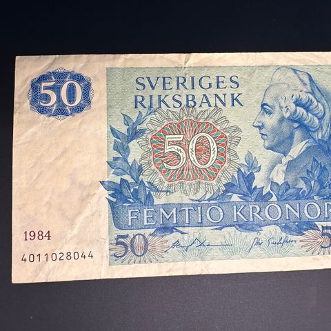 Sverige 50 kronor 1984 Pen seddel  ( 602 AD)