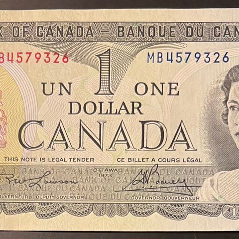 Kanada. 1973.  1 DOLLAR.  P-85.  AUNC. tellemerke