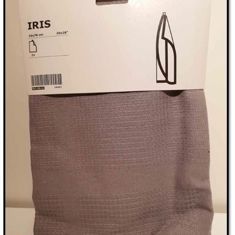 Ny 2 stk Kjøkkenhåndkle Ikea Iris grå - Selges rimelig